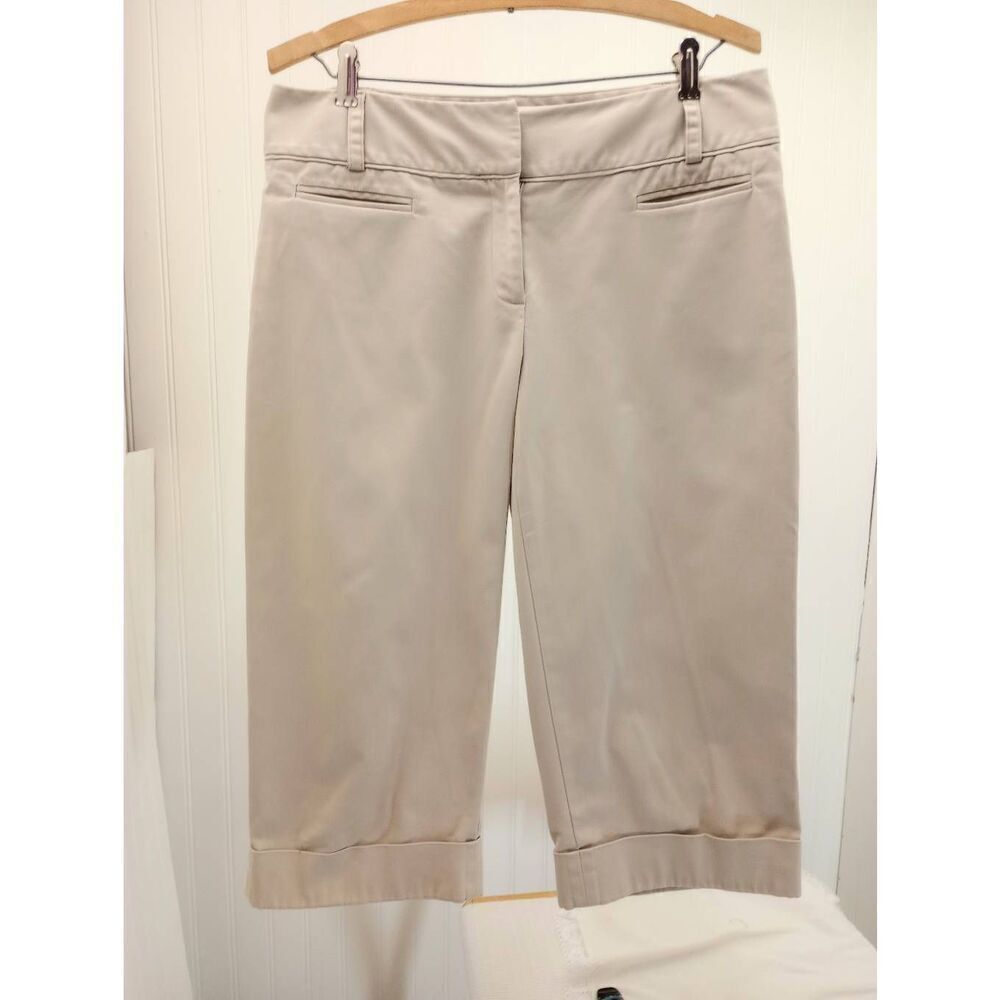 Apt. 9 stretch khaki,tan Maxwell Capri, cropped.Size 12